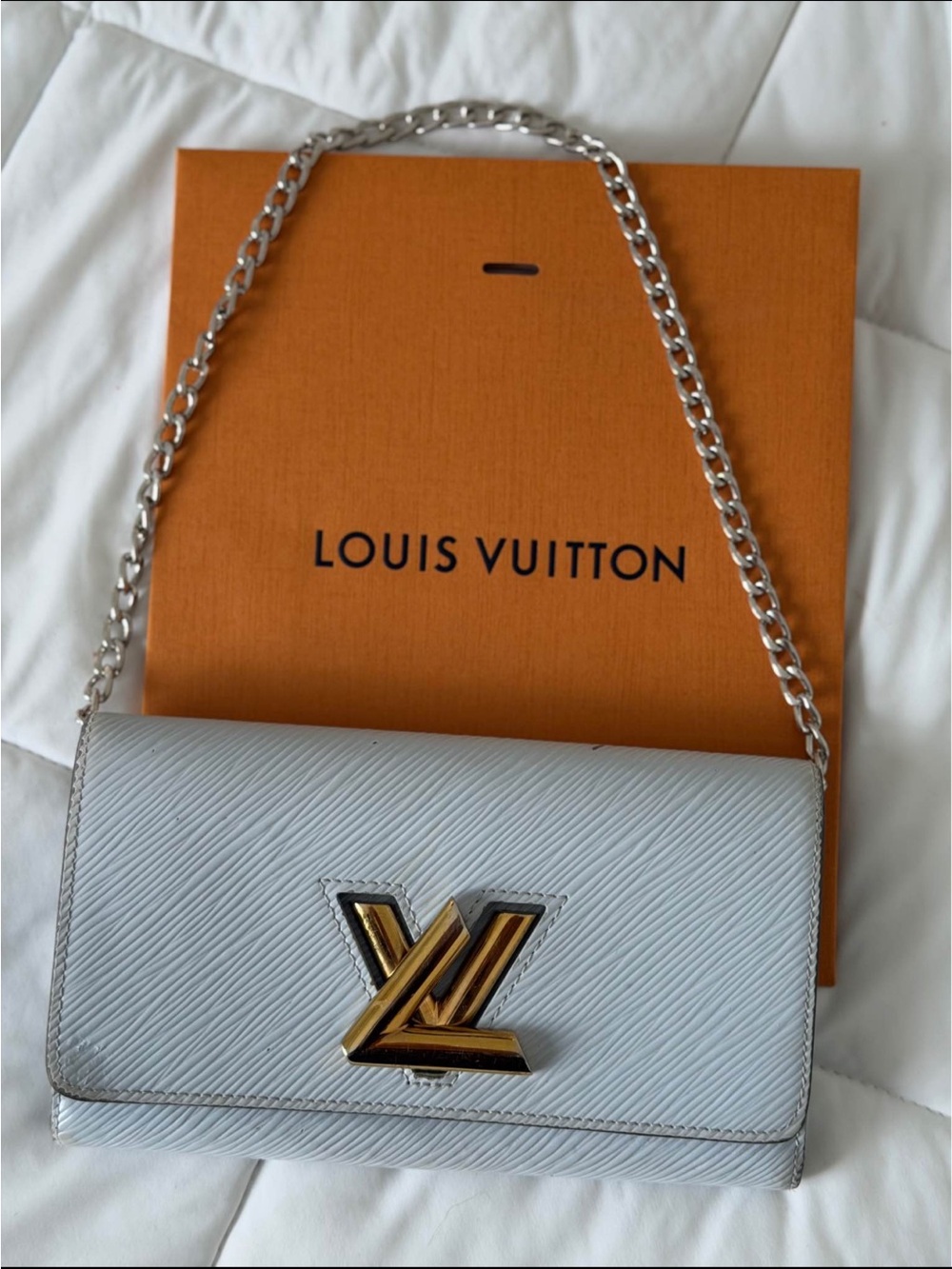 Louis Vuitton Light Gray Epi Twist Wallet